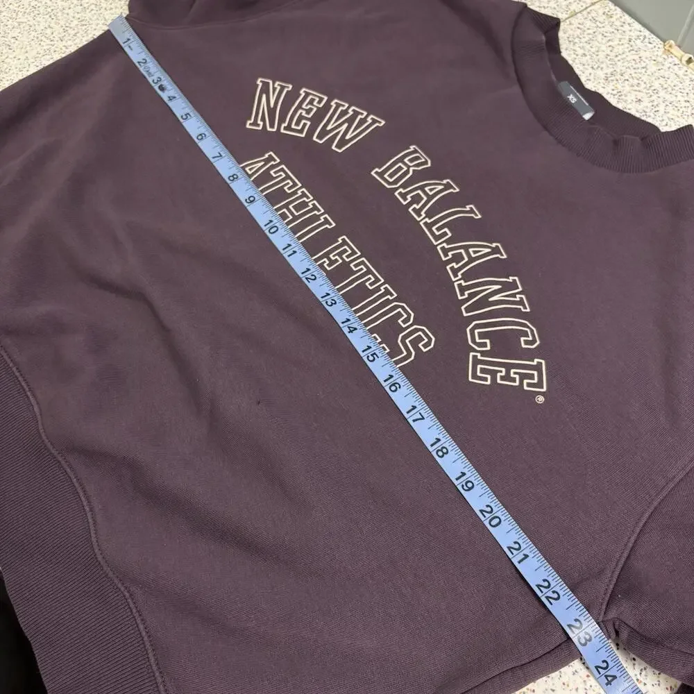NEW BALANCE Women’s Maroon Spellout Sweatshirt Top Athletics Running XS